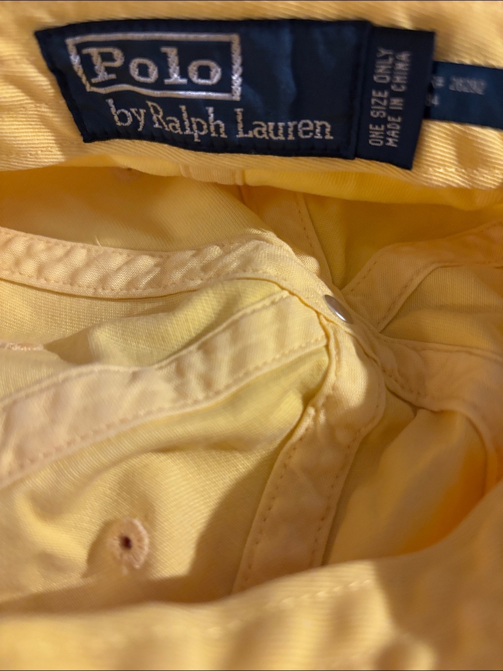 Ralph Lauren Polo Yellow Baseball Cap with Blue Polo Pony - Picture 3 of 4